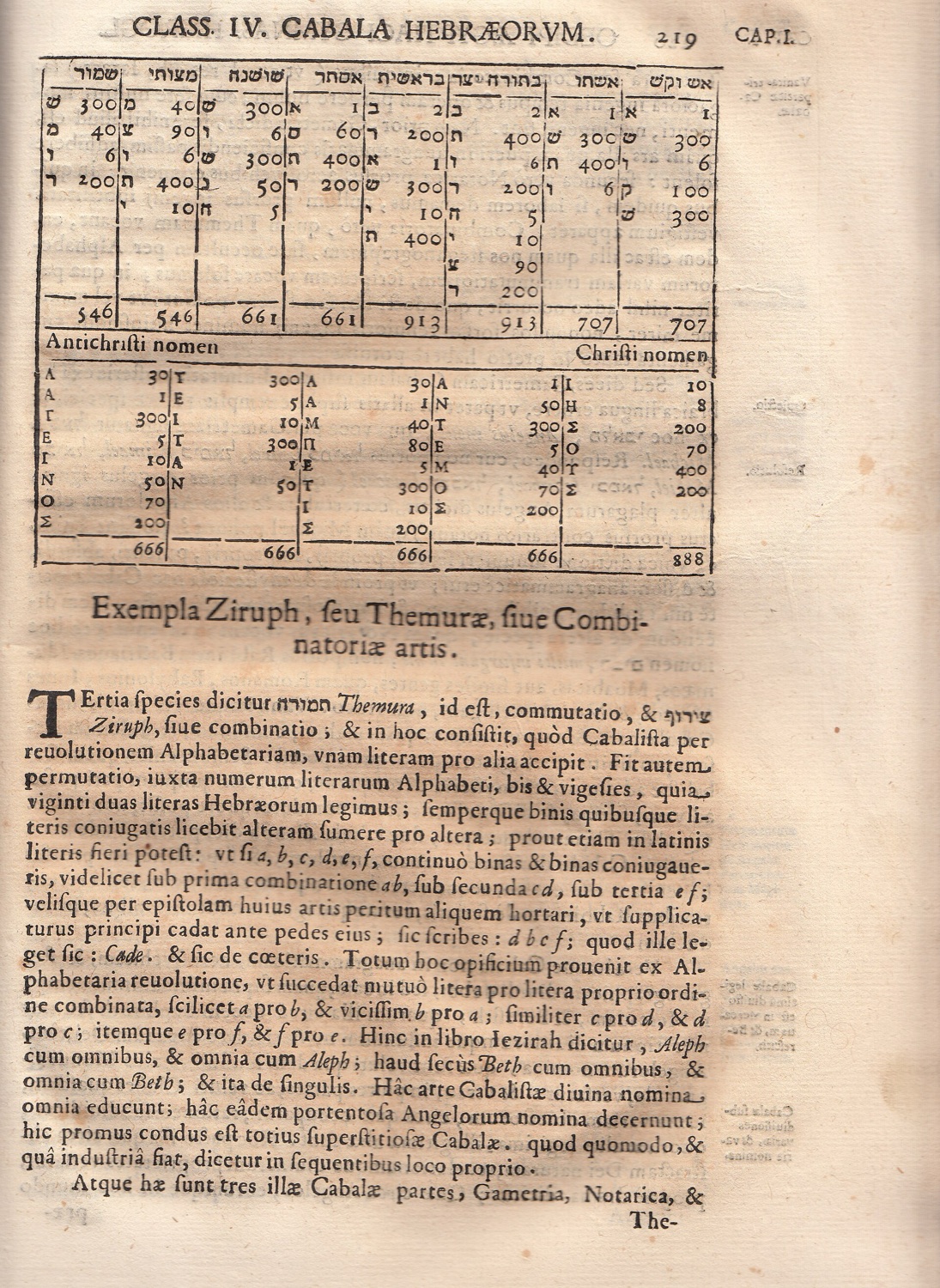 A page of Athanasius Kircher